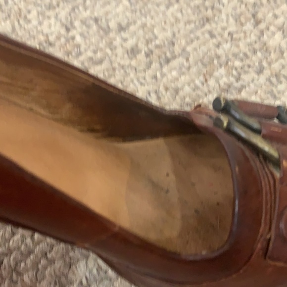 Frye Brown leather Liv Pump heeled pump shoes 7.5 - Picture 7 of 8